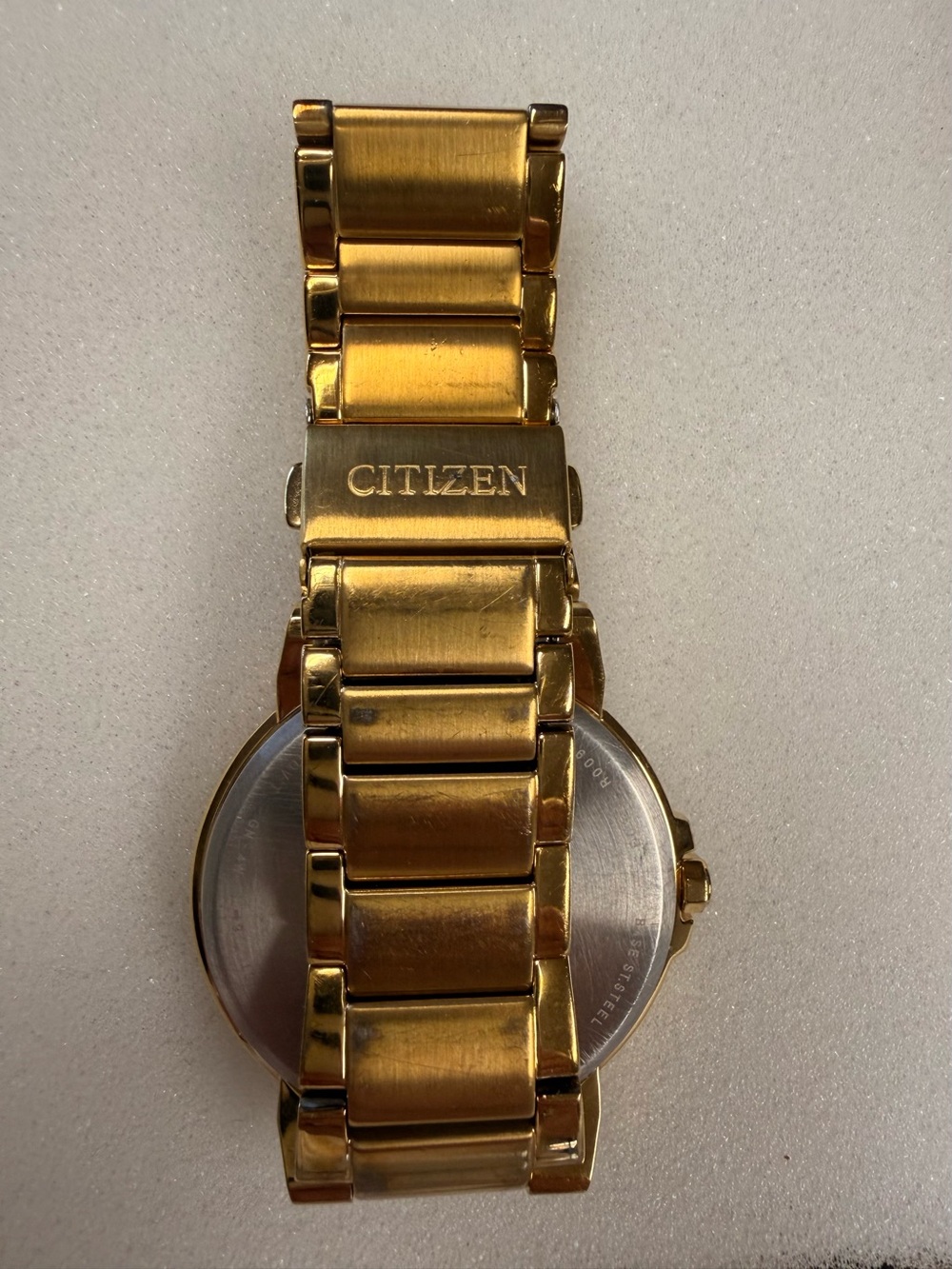 Citizen Axiom Eco-Drive Gold Tone Champagne Dial Watch Model BJ6512-56P - Picture 5 of 14